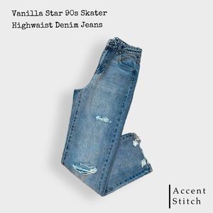Vanilla Star Jeans | 90’s Skater Jeans High Rise / High Waist Blue Denim Pants